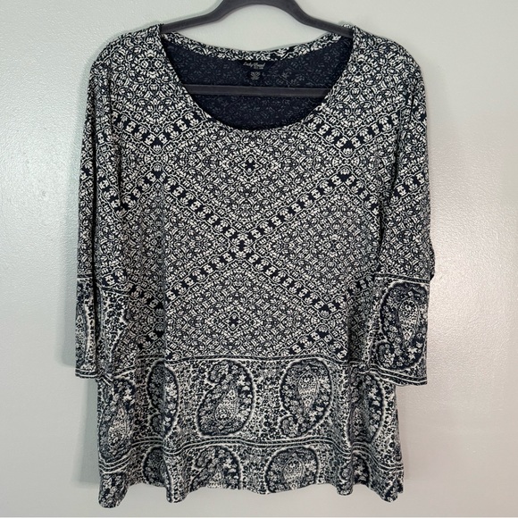 Lucky Brand Patterned Top - Picture 1 of 7